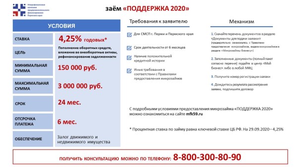 Поддержка 2020